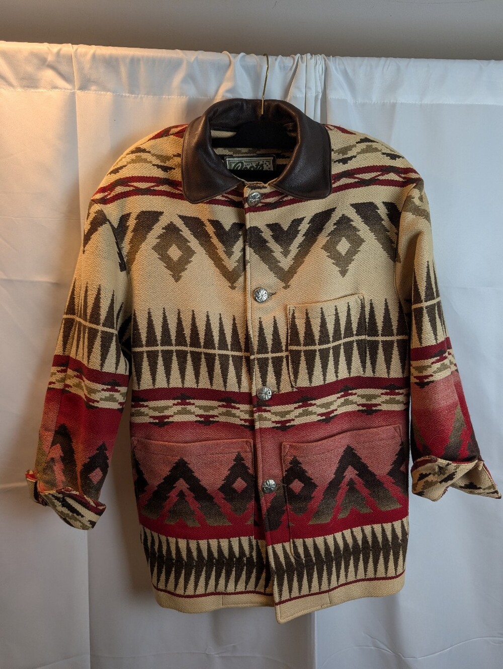 Roots Southwestern Wool-Blend Jacket in Red, Tan & Brown